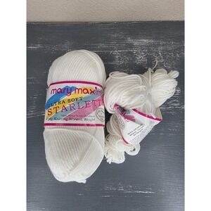 Mary Maxim Starlette Yarn 01 White 4 ply Acrylic Worsted-3.5oz 230yds +‎ EXTRA
